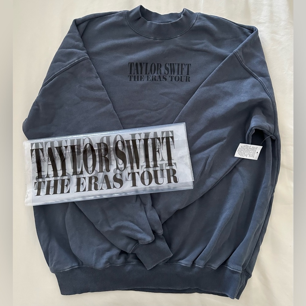 Collectible Taylor Swift’s Era’s Tour Blue Crewneck Sweatshirt Oversized